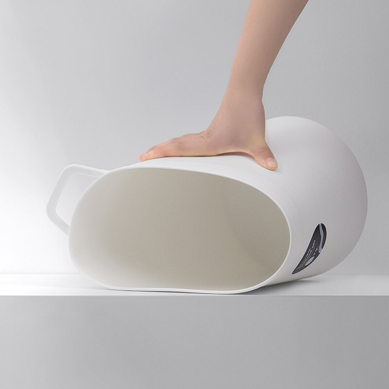 茶花（CHAHUA） 茶花垃圾桶家用大号创意卫生间厨房客厅垃圾筒7.9L套袋垃圾桶单个装 淡蓝色