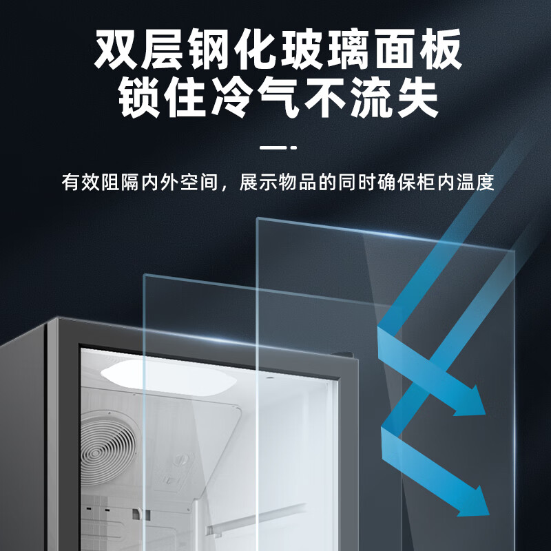 美的（Midea）210升立式单门家用商用展示柜 冷藏饮料茶叶保鲜柜 啤酒冷饮玻璃门冰柜 SC-228GM