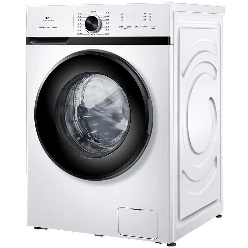 TCL8公斤全自动滚筒洗衣机 一级能效 变频电机 高温自洁 TG-V80BA芭蕾白【企业采购】