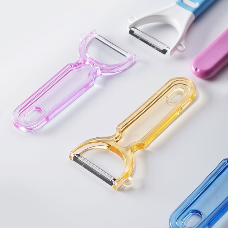 茶花（CHAHUA） 茶花水果刀削皮器 果皮刀削皮刀刨皮刀塑料制品 2264颜色随机 随机颜色（2个装）