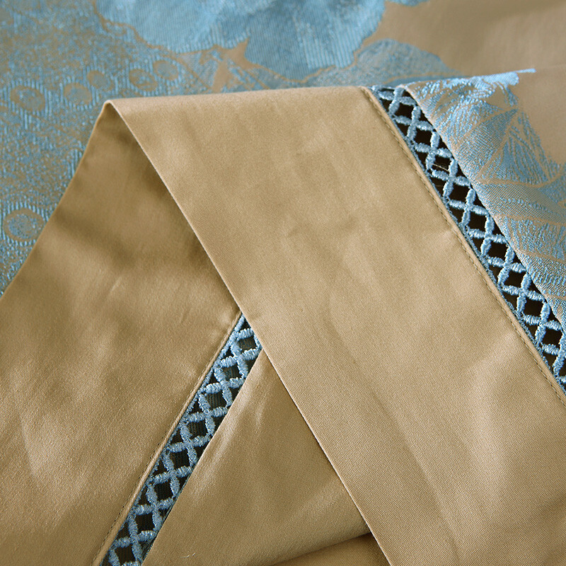 富安娜大提花床上四件套欧式轻奢高档床品套件 纯棉床单 (230*229cm)绿