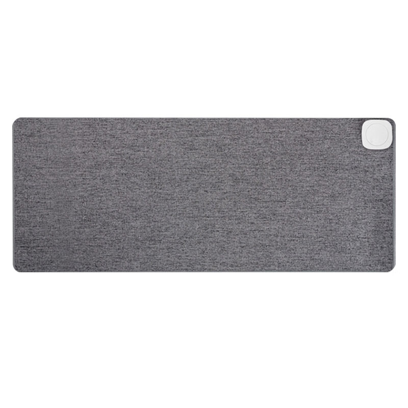 南极人加热鼠标垫超大发热暖桌垫办公室电脑桌垫桌面学生写字暖手 深空灰【智能款 60*36cm】无极温