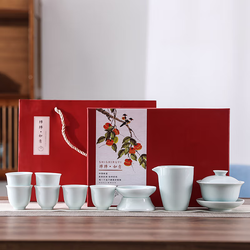 柿柿如意盖碗·礼品套装A-608