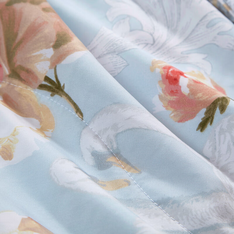 富安娜家纺蚕丝被子空调被芯夏薄被印花蚕丝夏被\飞仙流萤\203*229cm