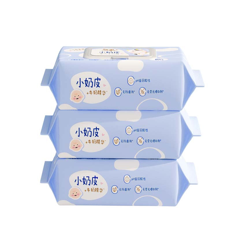 洁柔婴儿湿巾 亲肤小奶皮80片*6包 细滑无刺激 宝宝手口专用