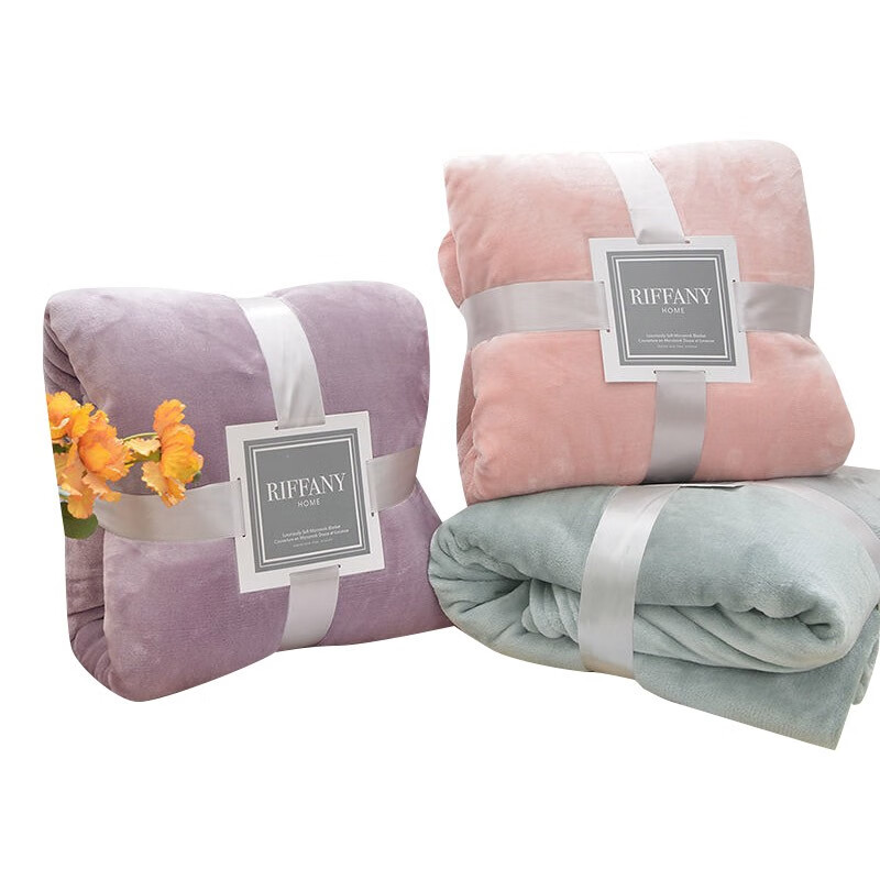 Tri-polar法兰绒毛毯加厚绒毯盖毯 TP3012 韩国粉 120*200cm