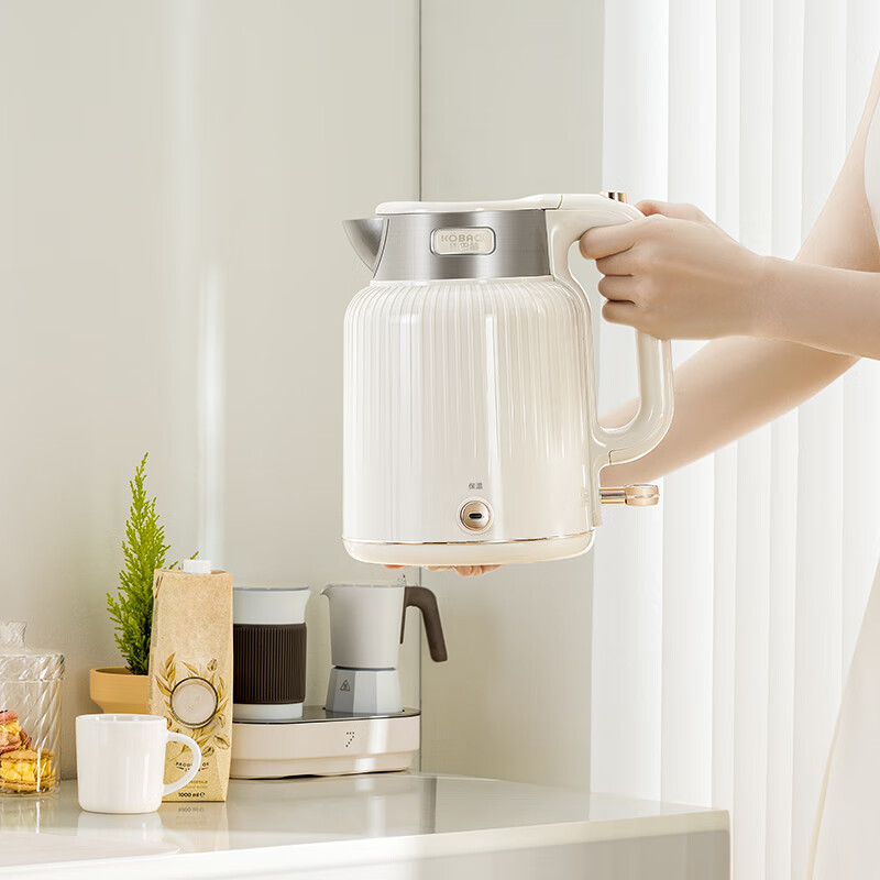 康巴赫保温电热水壶 浅杏色 1.8L
