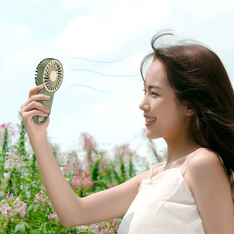 艾逸瑶选挂扣桌面多用手持风扇 HY-3270 绿色