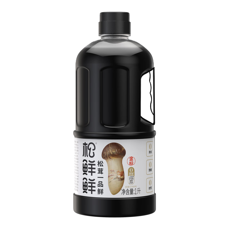 松鲜鲜 金标松茸一品鲜1L 代替酱油生抽 0添加防腐剂 凉拌调味上色提鲜