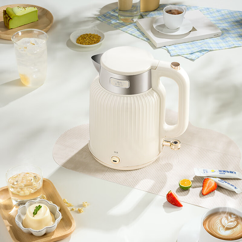 康巴赫保温电热水壶 浅杏色 1.8L