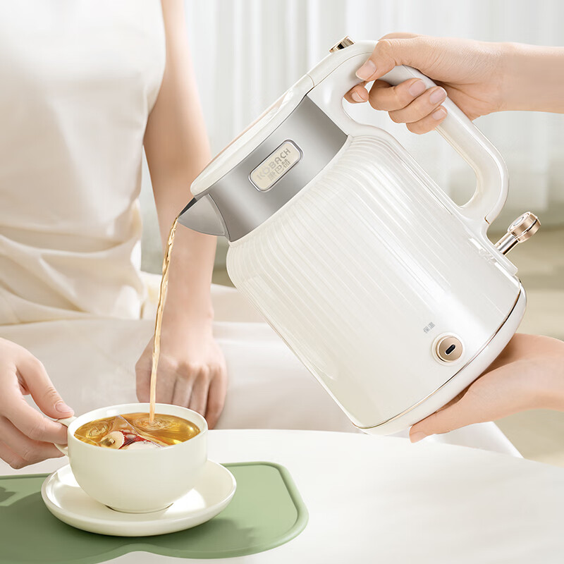 康巴赫保温电热水壶 浅杏色 1.8L