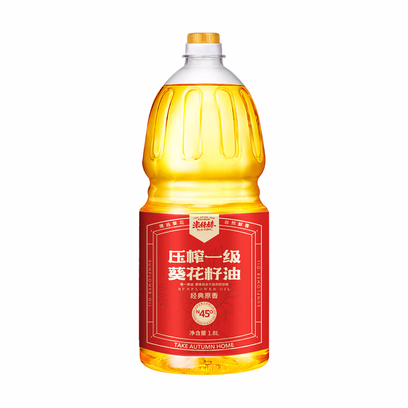 米妹妹 清香葵花籽油 物理压榨 一级 1.8L (单位:桶)（平台编码：566345）