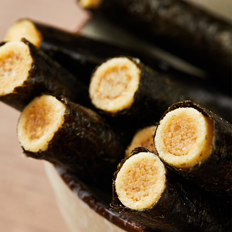 阿婆家的【新款阿婆家的肉松味海苔卷蛋卷肉松味拌饭紫菜碎零食 57g 【散装】*4包（鳕鱼松味