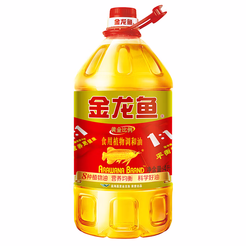 金龙鱼黄金比例食用调和油4L