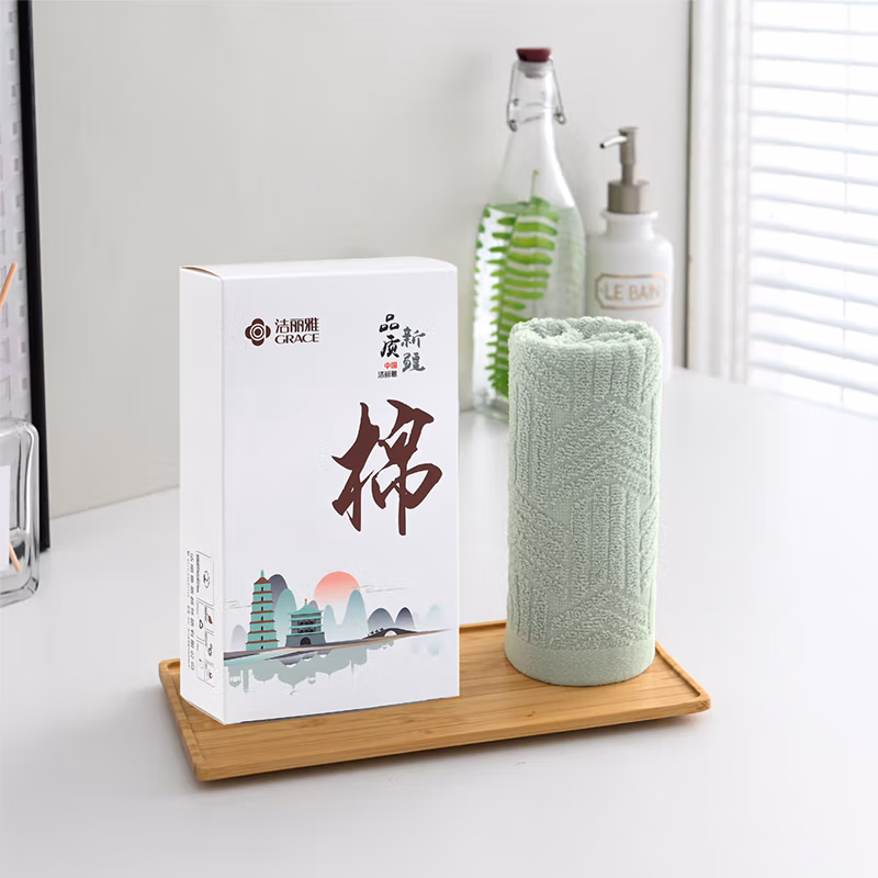 洁丽雅（grace）清悦面巾单条盒装 家用毛巾洗脸巾单条盒装 清悦-1 W3359
