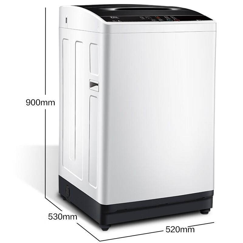 TCL8公斤全自动洗衣机智能控制一键脱水洗涤护衣TB-V80（TB-V80A）亮灰色
