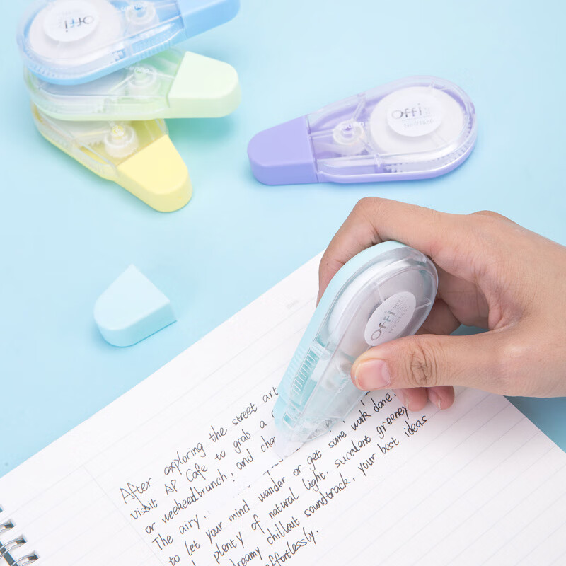 得力（deli）71459修正带学生专用涂改带小清新修改带改错带改字带改正带 5个装5mm*20m