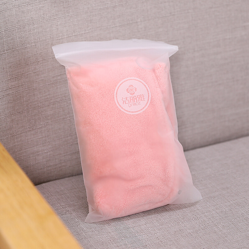 洁丽雅（Grace）干发帽 柔软强吸水干发帽 65x25cm 雪花绒包头速干擦头毛巾 藕粉