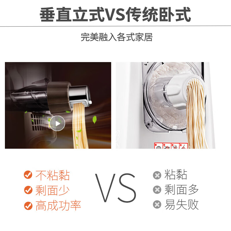 九阳（Joyoung）面条机全自动多功能压面机 家用多模头和面机 电动饺子皮机JYN-L12