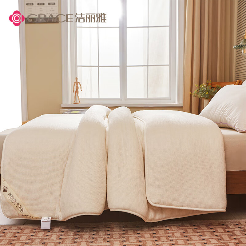 洁丽雅（Grace）新疆长绒棉棉花被子棉被棉花胎棉絮床垫被被芯被褥子 200*230 6斤