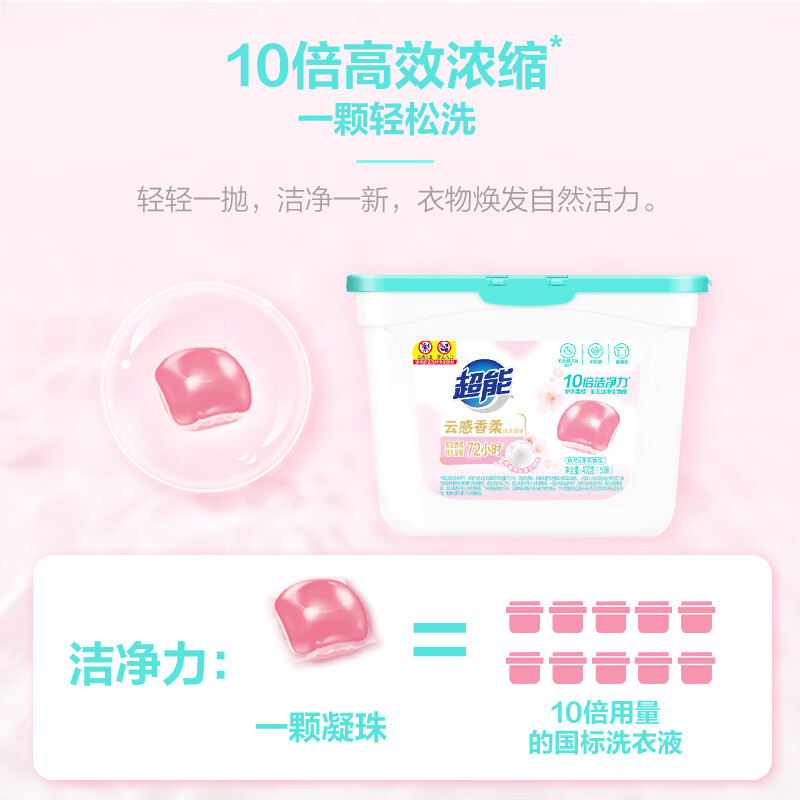 超能洗衣凝珠100颗(两盒装)