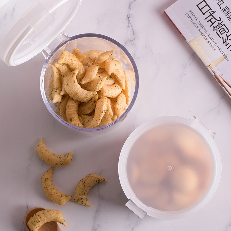 茶花密封罐塑料食品瓶子蜂蜜柠檬百香果瓶泡菜坛子带盖家用厨房储物罐 【1个装】650ML