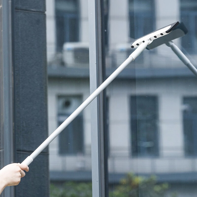 茶花玻璃刮水器家用刮子擦窗器刮水器地刮擦玻璃神器窗户清洁工具 【长柄2个装】长柄玻璃刷