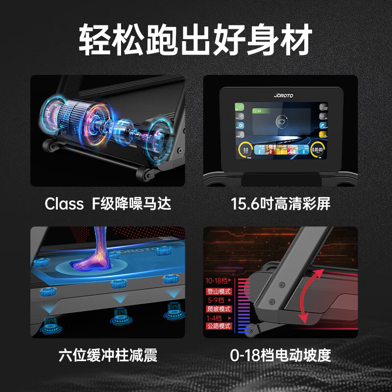 捷瑞特美国品牌跑步机 家用跑步机走步机 健身房健身器材D40TV彩屏