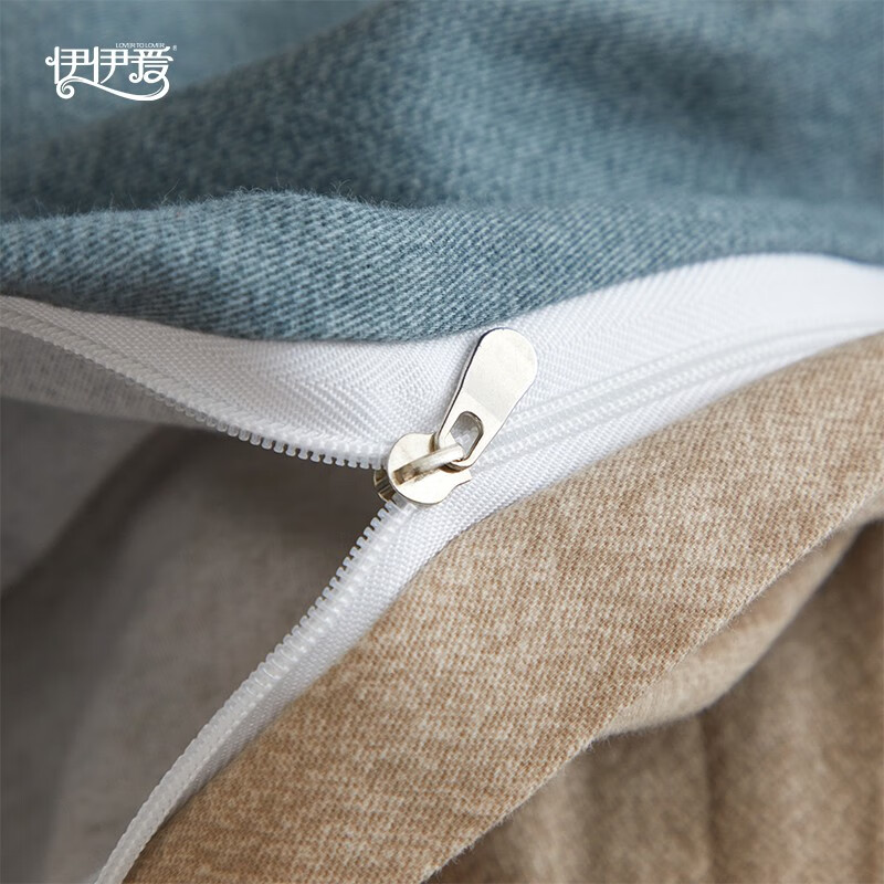 伊伊爱 全棉磨毛条纹四件套 （单位：套） 青春小调（绿） 200*230cm/TJ0HJC2201657