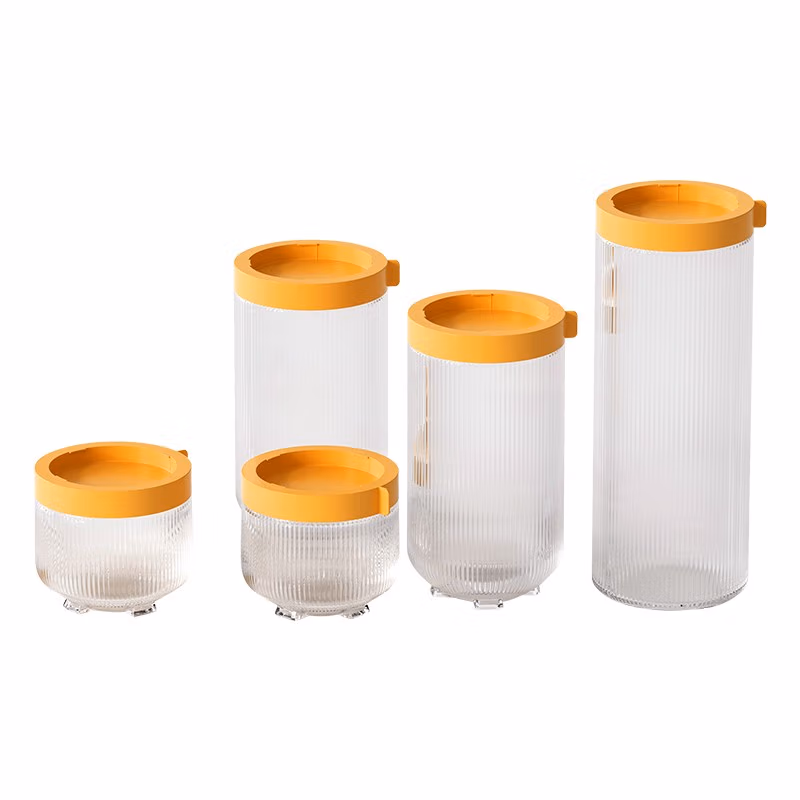 巴米乐（BURNELL） 随心玻璃 储物罐套装 1400ML*1、900ML*2、450ML*2 10套/箱 (单位:套) 蜜橙色(平台编码:565414)