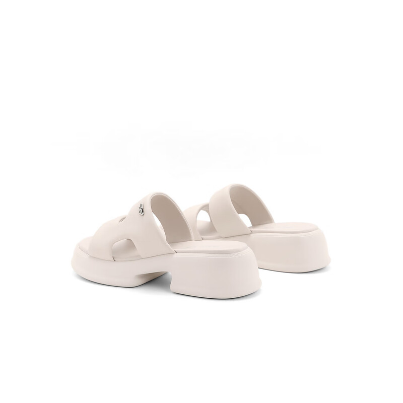 百丽休闲拖鞋女2023夏季新款柔软厚底凉拖B1179BT3 白色 37