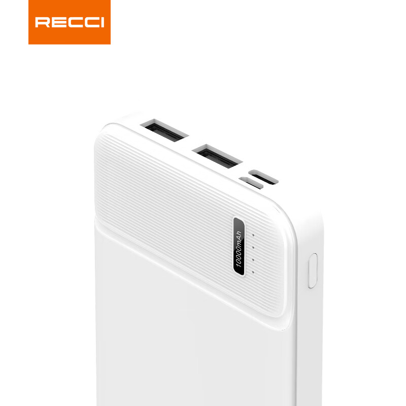 RECCI锐思Recci充电宝一万毫安RPB-N16C/17C支持USB口双向Type-C输入输出两万毫安多口兼容 白色 20000毫安【RPB-N17C】