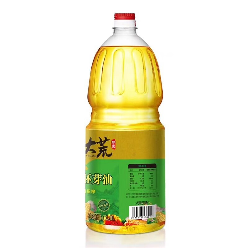 大荒印象 一级压榨玉米胚芽油 玉米胚芽油1.8L