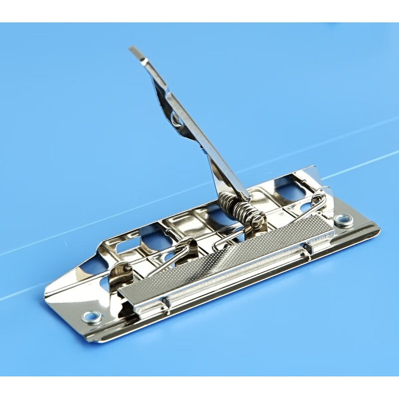 得力（deli） A4金属文件夹 大容量试卷资料夹诗朗诵签约夹板 文件收纳办公用品 5302 双强力夹 蓝色