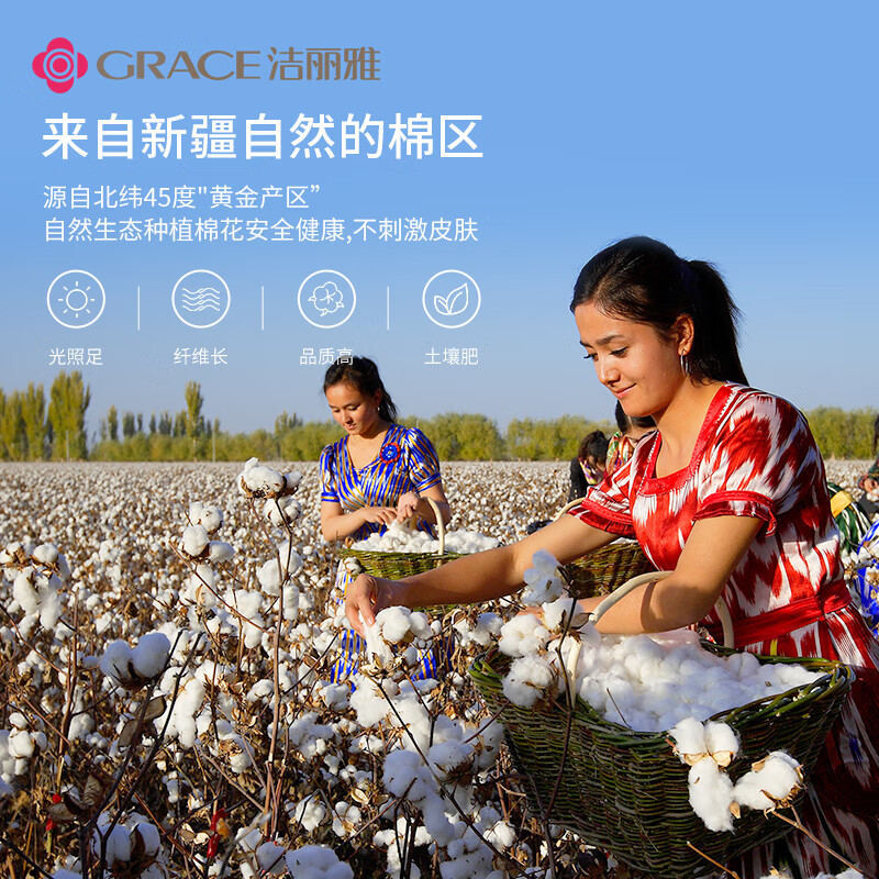 洁丽雅（Grace）新疆长绒棉棉花被子棉被棉花胎棉絮床垫被被芯被褥子 200*230 6斤