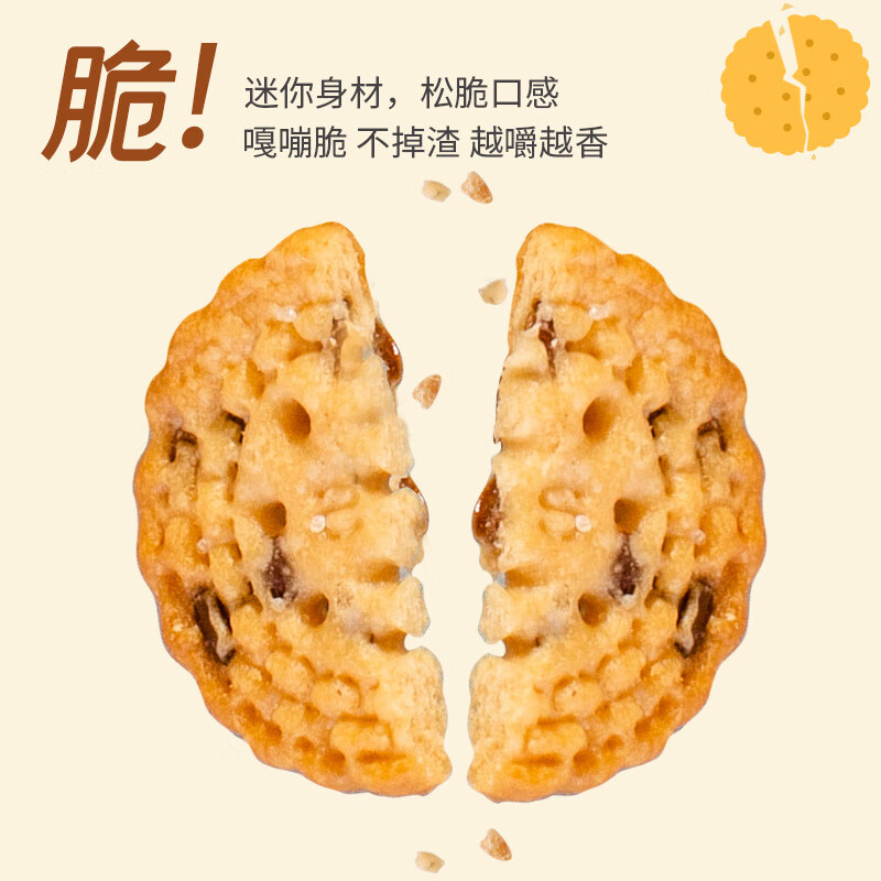 阿婆家的【新款阿婆家的日式亚麻籽小圆饼干网红休闲小零食品 亚麻籽小圆饼【12包】