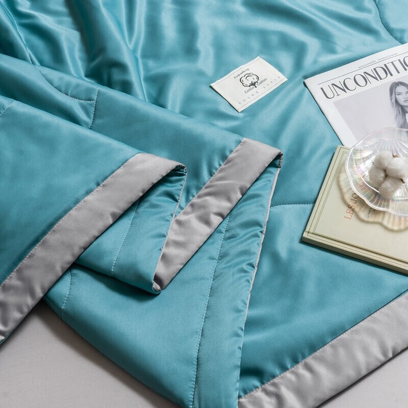 Tri-polar水洗棉夏被可水洗空调被 TP2880 翡翠蓝 180x220cm