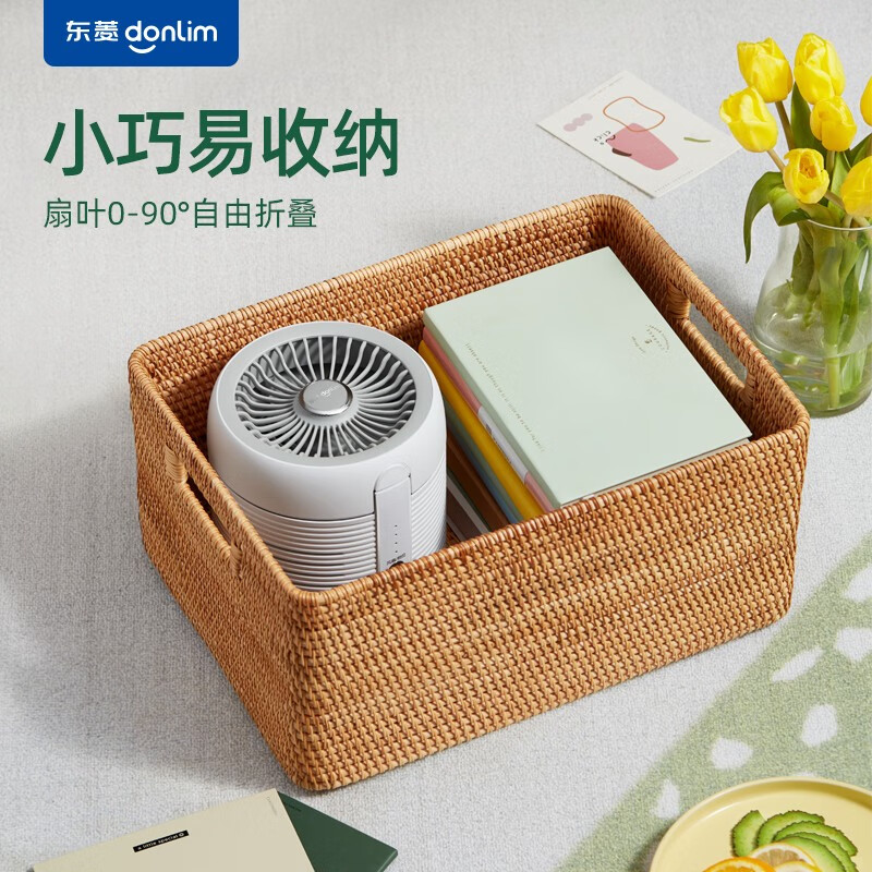 东菱（Donlim） 电风扇台式 家用空气循环净化扇 桌面办公小风扇落地扇轻音除尘杀菌DL-1408 薄荷绿