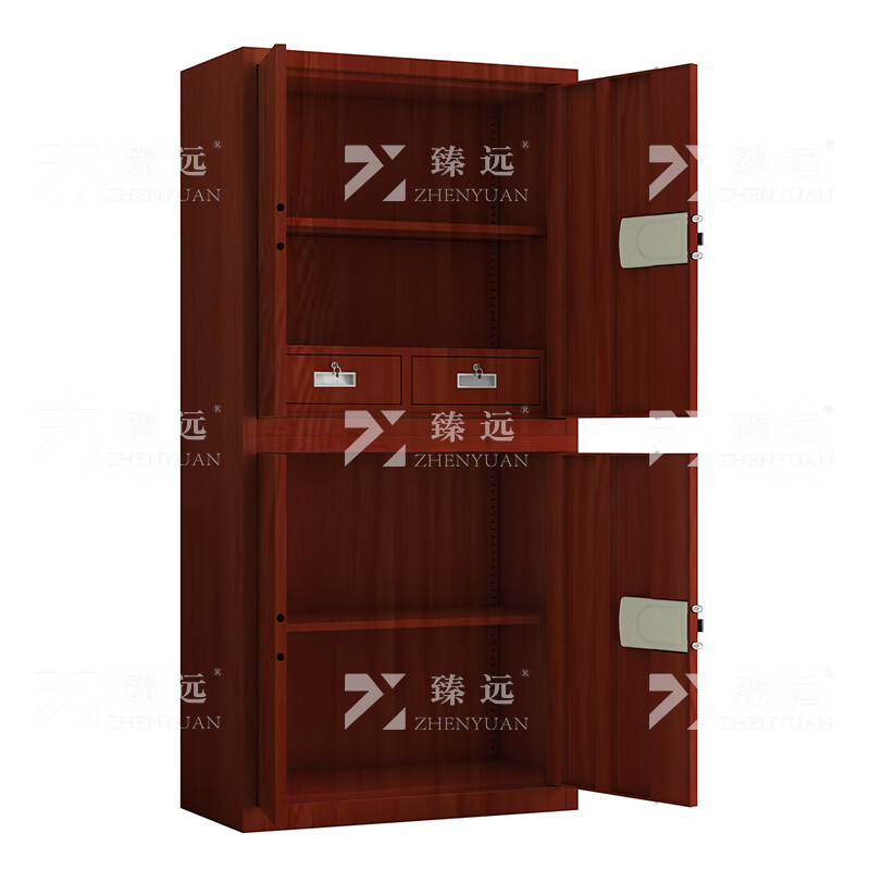 臻远ZYJJ-80063 钢制保密柜保险柜档案资料柜 分双节智能指纹密码锁