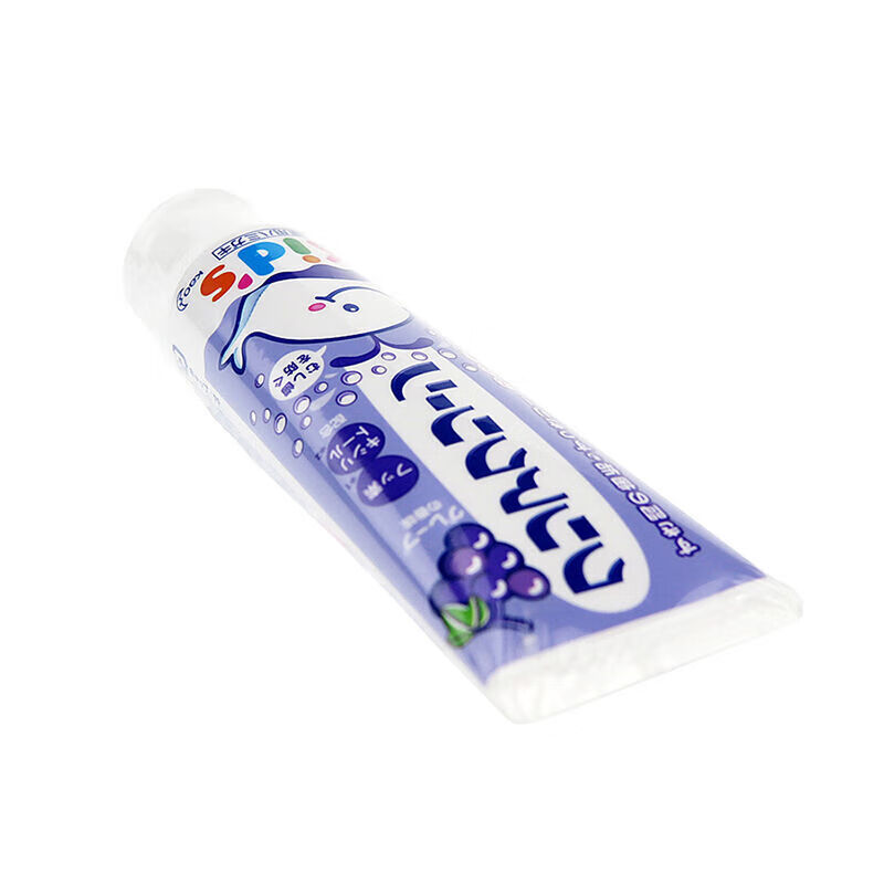 花王（KAO）日本原装进口 儿童牙膏木糖醇氟素含氟 宝宝牙膏防蛀 婴幼儿牙膏 2-12岁 葡萄味70g 单支装