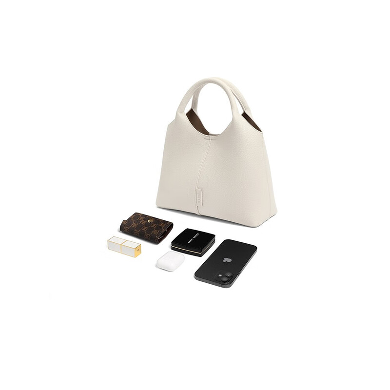 百丽包包女2023秋季新款简约通勤质感单肩斜挎手提托特包X9154CX3 米色 F