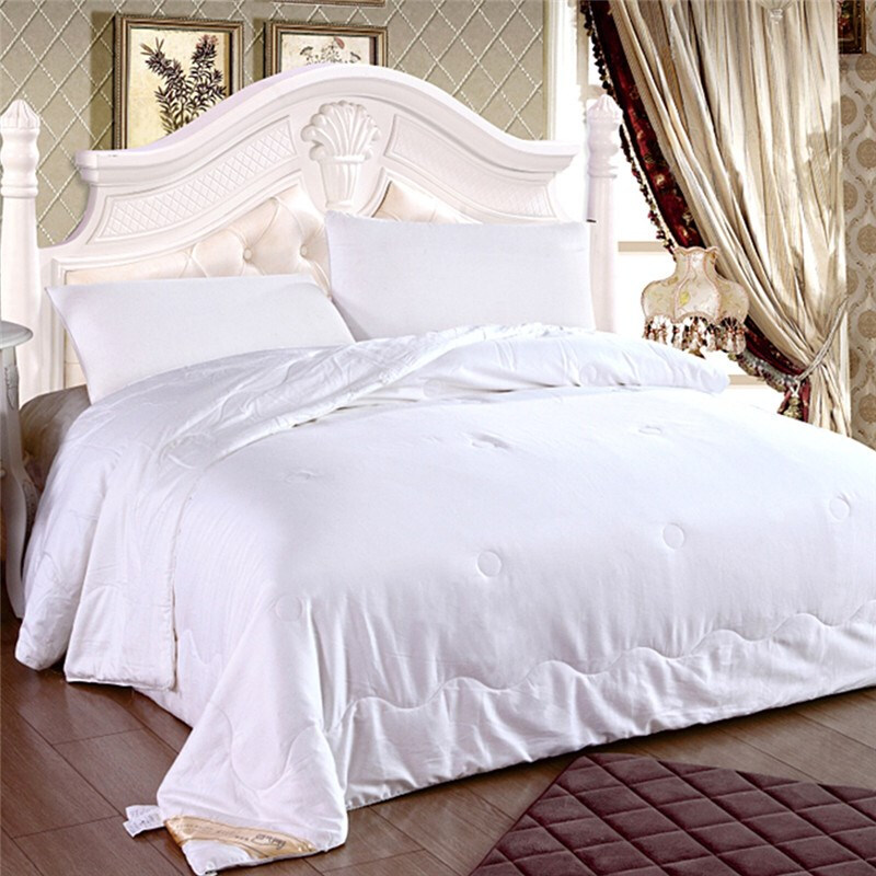 伊伊爱贡缎百分百桑蚕丝被白色1500克（单位：条） 白色 SC-C1W-150BN/200*230cm