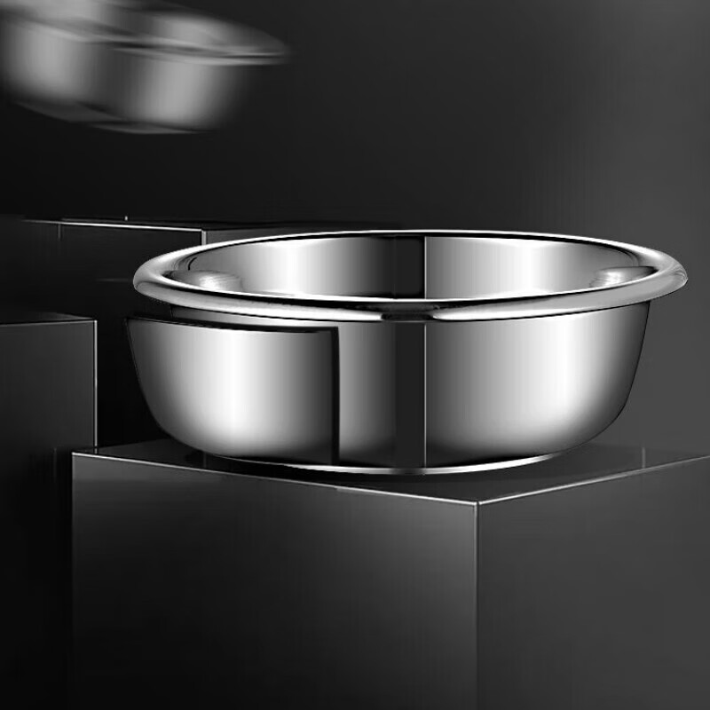 季风寒流（JFHL）304不锈钢盆大盆洗菜沥水盆商用大号特大盆特厚盆304钢45.1cm特厚