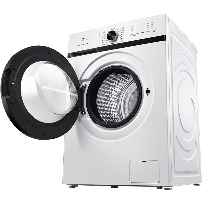 TCL8公斤全自动滚筒洗衣机 一级能效 变频电机 高温自洁 TG-V80BA芭蕾白【企业采购】