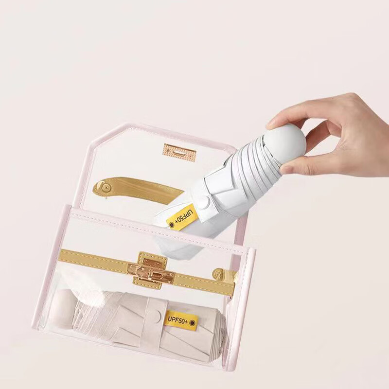 艾逸瑶选 晴悦系列钢骨玻纤五折胶囊伞 YS-1841