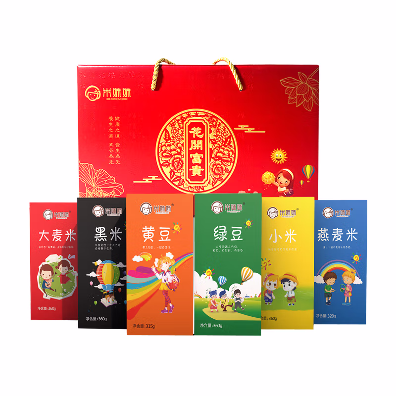 米妹妹（MIMEIMEI） 花开富贵杂粮礼盒 2.075kg 2.075kg (单位:套)（平台编码：575818）