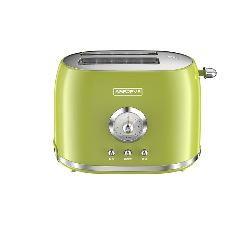 Abereve艾贝丽多士炉 小型全自动轻食机早餐机家用烤面包机烘烤吐司机三明治加热机【七档火力】ABL-DSL73 牛油果绿