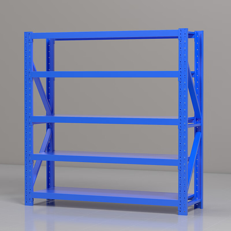 臻远ZYJJ-HJ-070仓储货架重型货架蓝色五层主架1500*600*2000mm/500kg