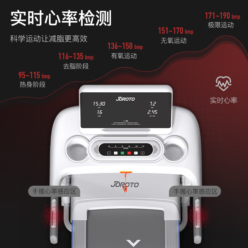 捷瑞特（JOROTO）跑步机家庭用可折叠走步机健身房运动健身器材M20智能家用跑步机