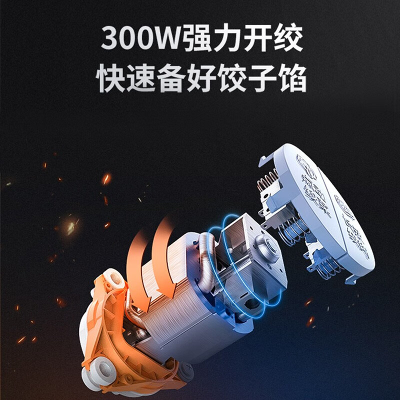 九阳（Joyoung）绞肉机家用电动多功能料理机搅拌婴儿辅食机切菜绞馅不锈钢双碗碎肉机S20-LA570